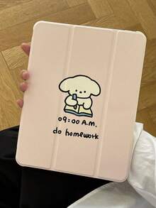 1 件卡通粉色狗亚克力支架保护壳 360 度旋转 兼容 iPad 保护壳 10.2/Air4/5/Pro11/10th/10.9/9.7 - 粉色 - 查看 4