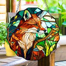 1pc Fox Pattern Garden Suncatcher Decor, Acrylic Sun Catcher Wall Window Yard Tree Ornament For Outdoor Indoor Home Decorations - Fox - View 8