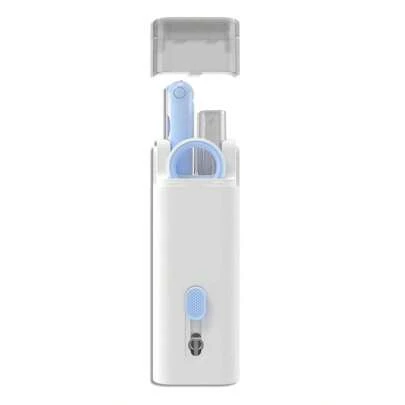 Kit Limpeza Higienizador Teclado Computador Escova 7 em 1 Portátil Tira Poeira Notebook Celular Fone Ouvido