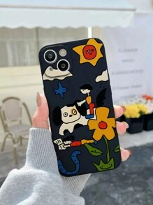2 Stück hübsche Handyhüllen mit Katzen Muster, gerade Form, Paar-Set für iPhone, Huawei, Samsung - Verschiedenfarbig - Übersicht 5