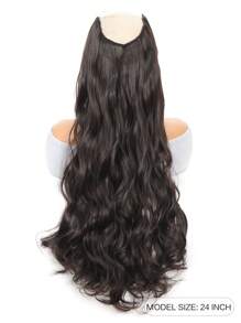 V-Shape Synthetic Hair Extension, Curly & Wavy Texture Clip-In Hair Extension, Thick Hair Piece For Hair Extensions & Hairpieces