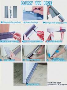 1入門縫門封條,泡沫膠帶隔音,防水,防蟲,防塵,防風門縫隔熱膏 - 黑色 - 查看 7