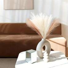 3pcs Elegant Artificial Pampas Grassland Bouquets Nordic Art Craft Ornament Home Living Room Bedroom Vase Decoration Wedding Party Decorations DIY Flower Wall - White - View 7