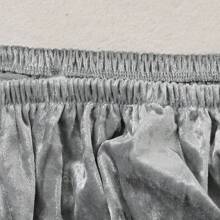 Simple And Fashionable Grey Velvet Chair Cover - Grey - View 6