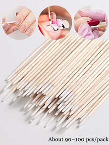 2 支装微型清洁棒，多功能美容清洁棒 Q-Tip 涂抹器，用于修复化妆错误，角质层推杆死皮去除器，清洁指甲油，DIY 家庭美甲沙龙工具 - 彩色 - 查看 2