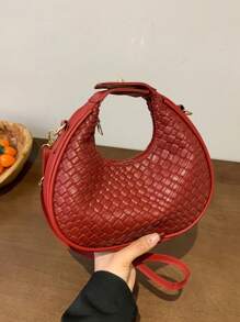 New Fashionable Women Shoulder Bag, Versatile PU Casual Handbag, Elegant Crossbody Bag With Adjustable Strap, Zipper Closure Fit For Smartphone And Cosmetics, Suitable For Ladies For Outing, Shopping, Dating And More - Burgundy - View 8