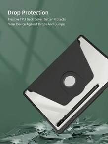 透明旋转亚克力外壳适用于三星 Galaxy Tab S9 S7 S8 11 英寸 S7 FE S8 Plus 12.4 英寸 A8 10.5 英寸 S6 Lite 10.4 英寸外壳带笔槽 - 粉色 - 查看 5