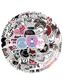 50pcs Dark Romance Reader Stickers Back To School - Multicolor - View 2