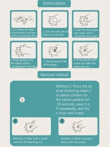 1 hoja de tatuaje temporal con diseño de signo del zodiaco Piscis, a prueba de agua,tatuajes maquina para tatuar tatuajes falsos - Negro - Ver 6