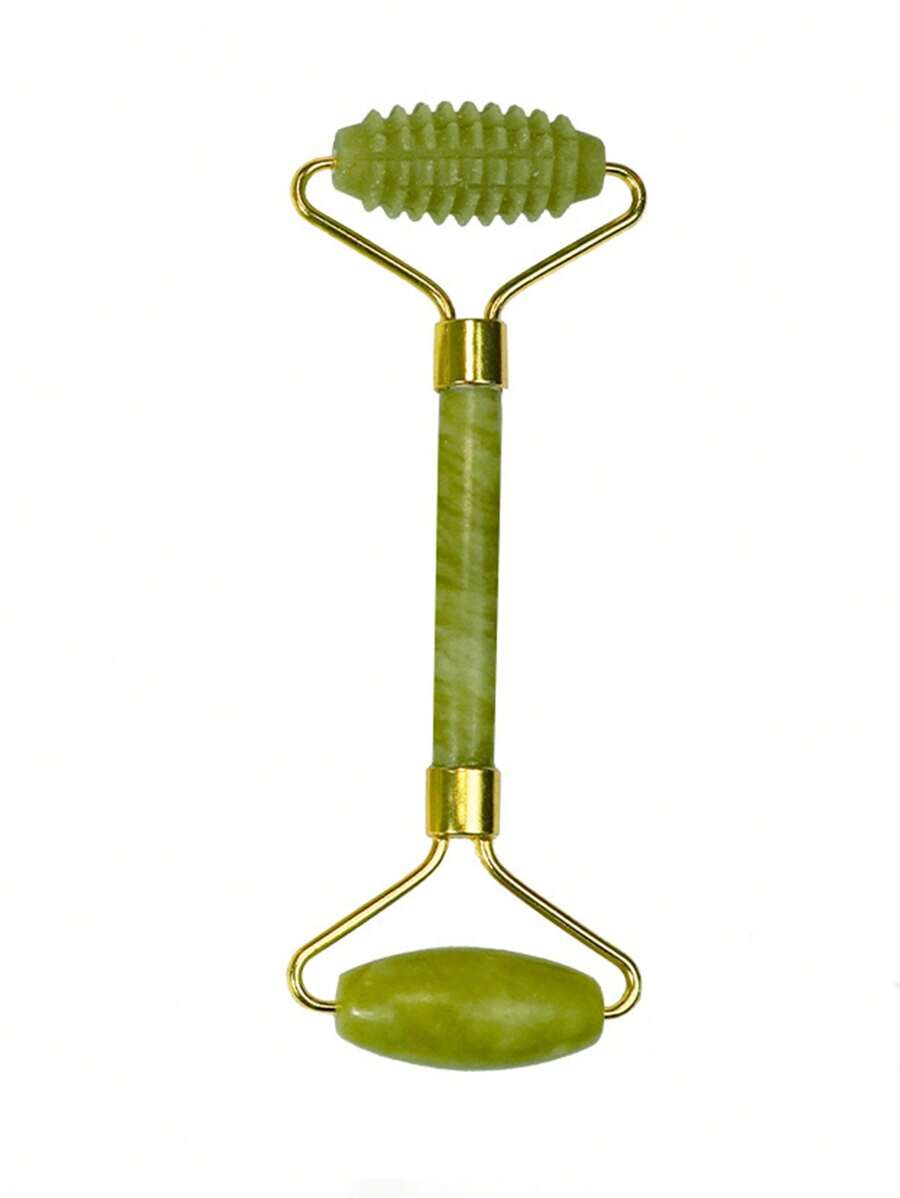 6pcs/Set Jade Roller Massager, Gua Sha Board & Zinc Alloy Beauty Bar For Anti Aging Skincare