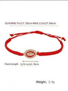 4Pcs/Set Matching Couple Bracelet Red Braided Pink String Evil Eye Heart Charm Lucky Bracelets Mexican Braclets Green Rope Bracelet Virgin Mary Amulet Valentines Gift For Women Men Boys & Girls,Mom,Mother,Mother's Day,Gift