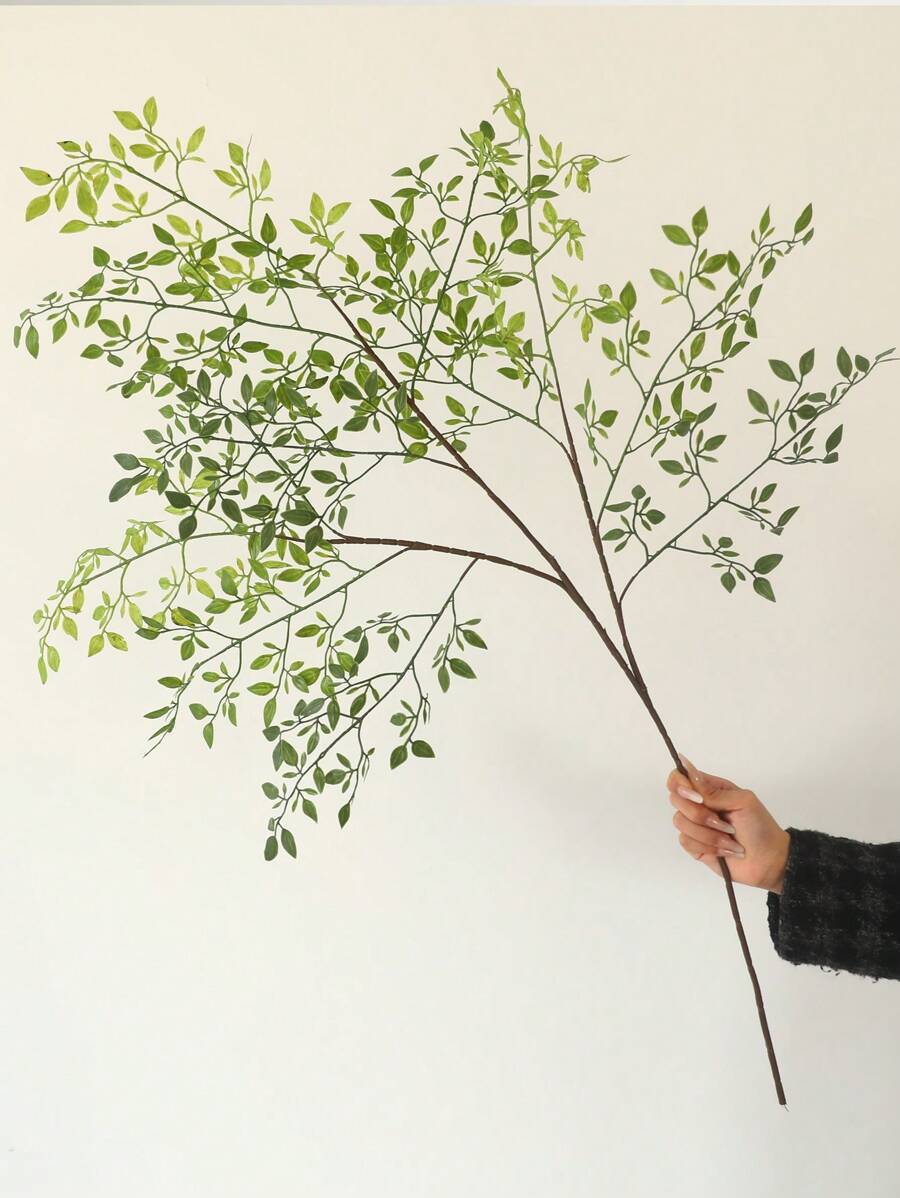 1 件/2 件/3 件人造长枝中国南方竹子植物，PVC 材料，家居婚礼装饰假绿植，情人节，礼物 - 綠色 - 查看 1