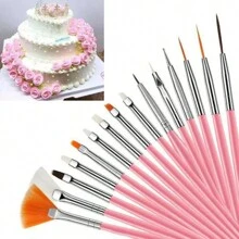 14/15/30pcs Professional Cake Decoration Brush Set, Ideal For Paint Cookie Decorating And Baking, Brushes For Homemade Sugarcraft And Kitchen Accessories