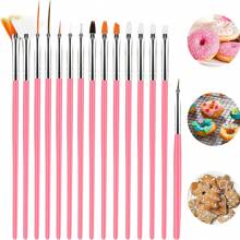 14/15/30pcs Professional Cake Decoration Brush Set, Ideal For Paint Cookie Decorating And Baking, Brushes For Homemade Sugarcraft And Kitchen Accessories