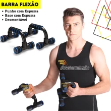 Barra de Flexão Paralela de Chão Treino Exercício Funcional - Preto - Visão 6