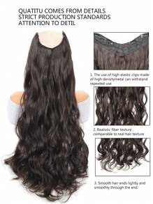 V-Shape Synthetic Hair Extension, Curly & Wavy Texture Clip-In Hair Extension, Thick Hair Piece For Hair Extensions & Hairpieces