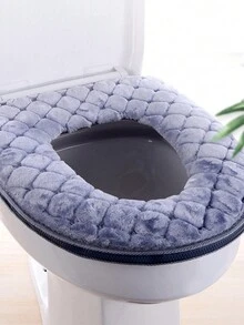 1片加厚法蘭絨馬桶墊,適用於家用冬季通用馬桶蓋 - 彩色 - 查看 3