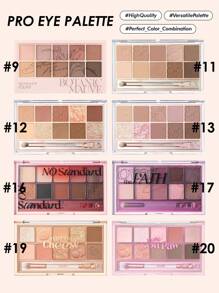 Clio 专业眼影盘，眼影，韩式彩妆，哑光，珠光，闪片，珍珠光泽，显色度高，持久不脱妆，韩国化妆品（09 植物勃艮第红），礼品装 - 09 Botanic Mauve - 查看 9