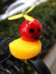 1pc Duck Design Motorcycle Accessory, Rubber Duck Bicycle Broken Wind Duck Electric Bike Decoration Duck - Yellow - View 3