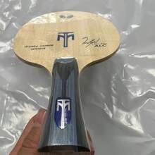 Raqueta De Tenis De Mesa Con Mango Largo Fl, Hecha De Cinco Tipos De Madera Y Base De Doble Fibra De Carbono - Albaricoque - Ver 2