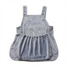 舒適的小貓小狗攜帶圍裙,非常適合戶外冬季旅行,具有掛胸袋和貓睡袋 - 灰色 - 查看 4