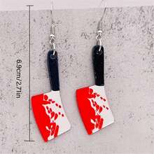 Yanxyad Halloween Horror Acrylic Dangle Earrings Sharp Knife Shape Drop Earrings Gothic Punk Style Accessories For Girls Women - Multicolor - View 7
