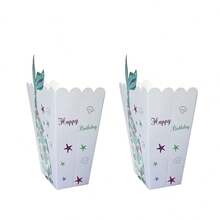 Hộp đựng bỏng ngô hình nàng tiên cá 12 chiếc/gói, thích hợp cho tiệc sinh nhật, trang trí họp mặt gia đình và hộp đựng đồ ăn nhẹ, Giáng sinh - Nhiều màu - Xem 5