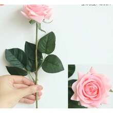 Moisturizing And Moisturizing Rose Touch,  Style Simulation Flower Factory Home Decoration Wedding Handheld Flower Wall Artificial Flower - Pink - View 1