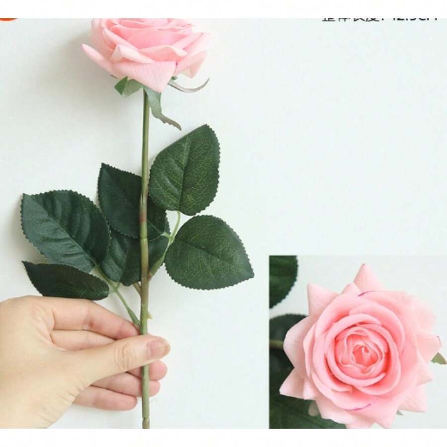 Moisturizing And Moisturizing Rose Touch,  Style Simulation Flower Factory Home Decoration Wedding Handheld Flower Wall Artificial Flower - Pink - View 1