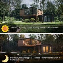 1pc Black Window One Way Mirror Film Heat UV Reflective Privacy Tint Foil For Home Office - Black - View 6