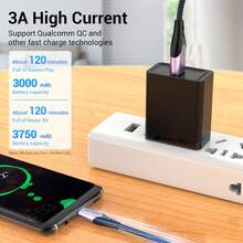 Cáp Micro USB VENTION, Cáp sạc máy tính bảng Kindle Fire 60W 3A Cáp sạc Micro USB Android bện bằng nylon tương thích với bộ điều khiển Galaxy S6 S7 S5 J7 J5 - Màu tím - Xem 3