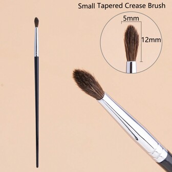 1 st mini spetsig ögonskuggsborste, precisionsavsmalnande sminkverktyg med litet veck, ögonbrynsborste, ögonskuggsborste, borste