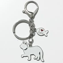 Cross-Border White Cat Keychain - Cute & Versatile Anti-Lost Party Gift - White - View 2