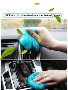 1pc/Bag Cleaning Soft Glue For Office Computer Keyboard, Car Interior, Gap Cleaning Multi-Functional Dust Cleaner - Blue - View 3