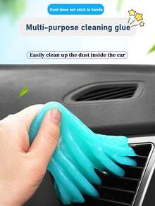 1pc/Bag Cleaning Soft Glue For Office Computer Keyboard, Car Interior, Gap Cleaning Multi-Functional Dust Cleaner - Blue - View 2