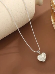 1條情人節禮物項鍊,時尚多功能彩色心形鑽項鍊配蛇骨鏈吊墜 - 彩色 - 查看 12