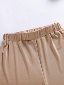 Ensemble de 2 pièces pour garçon pré-adolescent avec Haut imprimé à manches courtes console de jeu et short imprimé avec des lettres