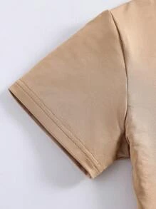 Ensemble de 2 pièces pour garçon pré-adolescent avec Haut imprimé à manches courtes console de jeu et short imprimé avec des lettres