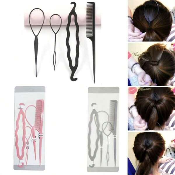 1 Set Magic Hair Bun Maker Tool Topsy Tail Hair Tool Twist Braid