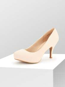 Women's Heels New Low Stiletto Round Toe Platform Pumps For Women