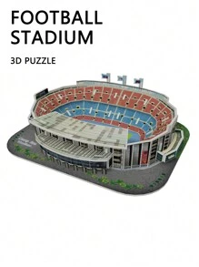 1套3d世界杯足球場拼圖,紙藝建模玩具,適合足球迷。作為禮物 - 摩卡棕 - 查看 1