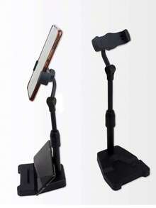 Mobile Phone Holder Live Broadcast Bracket Tabletop Adjustable Phone Holder Desktop Stand - Black - View 1