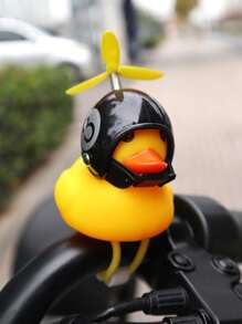 1入組機車小黃鴨竹蜻蜓破風鴨公仔單車小黃鴨電動車裝飾安全帽螺旋槳鴨公仔 - 黃色 - 查看 9