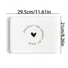 1入組北歐風格極簡長方形盤子 - 白色 - 查看 11