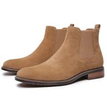 Leather Chelsea Boots For Men - Mens Slip On Dress Boots Casual Ankle Boots - LHM10-TÂN - Xem 7