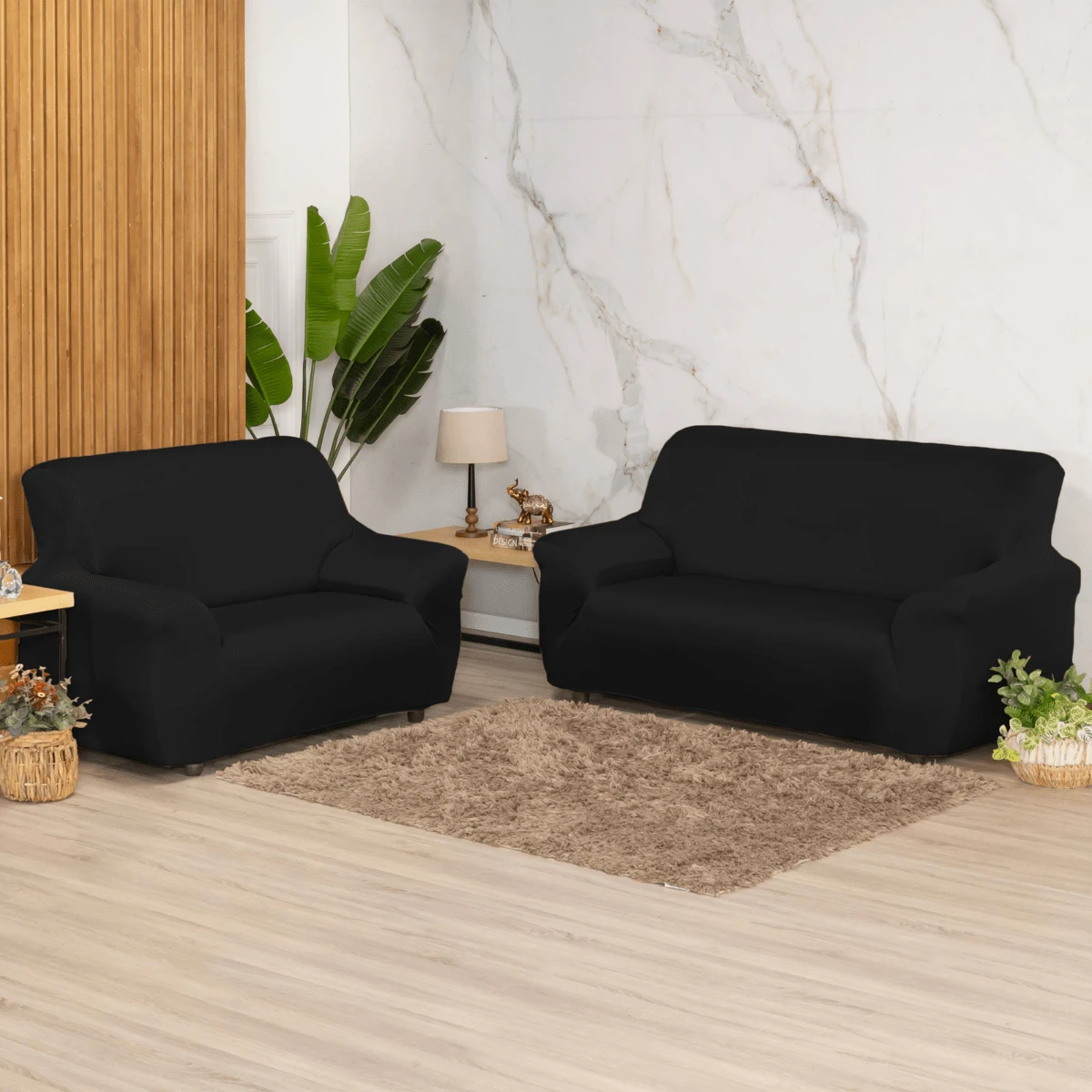 Sofa Covers - 黑色 - 查看 1