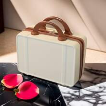 1PC-Vintage Lightweight Portable Luggage Case, Travel Boarding Case, Small Storage Makeup Bag, Birthday Gift, New Luggage Case Mother Case, Portable Makeup Case,14 Inch Travel Bag Suitcase Portable Carry-On Luggage For Travel Holiday Vacation Honeymoon Cruise Back To School For Men And Women Students Bag For School School Accessories School Stuff
