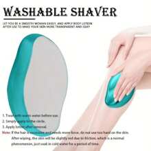 1PC Women's Legs Can Be Reused With Crystal Hair Removal Tools. Magic Painless Hair Removal Tools Do Not Need Scraping And Exfoliating Tools. Washable Nano Hair Removal Is Suitable For Smooth Skin. - Purple - View 4