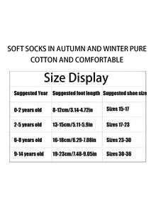 5對女孩可愛圖案針織襪子,舒適透氣柔軟中筒襪,適合孩子戶外穿著 - 彩色 - 查看 5