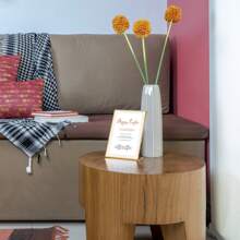 6 件裝壓克力 A6 桌架、透明傾斜廣告架、菜單櫃檯架、a6 相框、金色照片菜單卡架、l 型支架 - 白色 - 查看 7